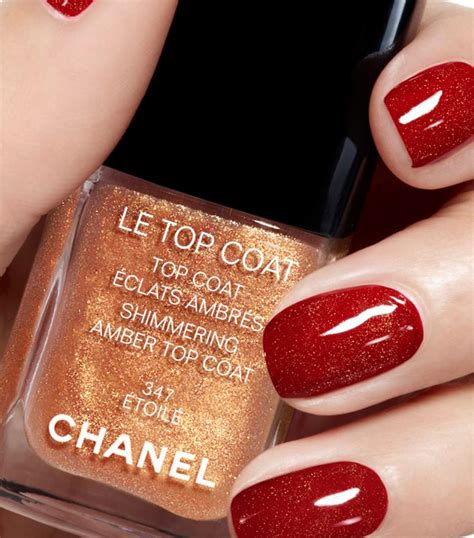 chanel le top coat shimmering amber top coat|Chanel nail polish uk.